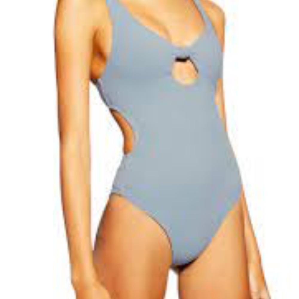 TopShop  light Blue One Piece Swimsuit sz 2